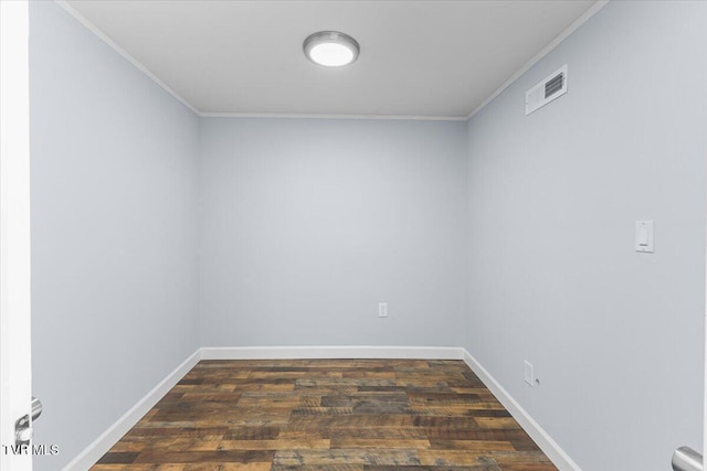 1820 Brook Hollow Rd, Johnson City, TN 37604 - spare room featuring ornamental molding, dark wood-style flooring, and baseboards