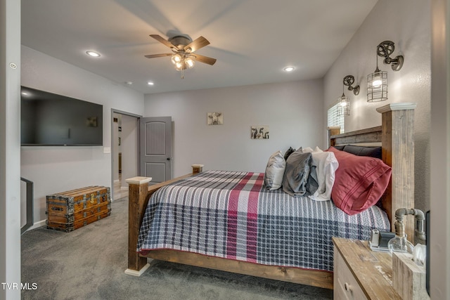 325 Barren Rd, Chuckey, TN 37641 - bedroom featuring carpet, recessed lighting, and ceiling fan