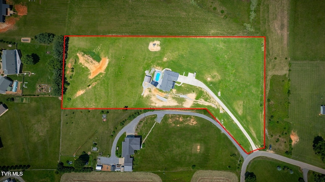 325 Barren Rd, Chuckey, TN 37641 - aerial view of property and surrounding area with property parcel outlined