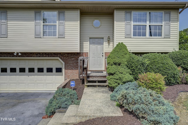185 Thelma Hannabas Ln, Jonesborough, TN 37659 - view of front facade featuring driveway, brick siding, and a garage