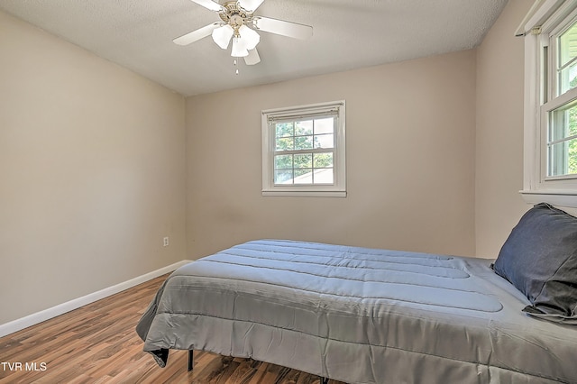 125 Cedar Valley Rd, Bristol, TN 37620 - bedroom featuring wood finished floors, multiple windows, baseboards, and a ceiling fan
