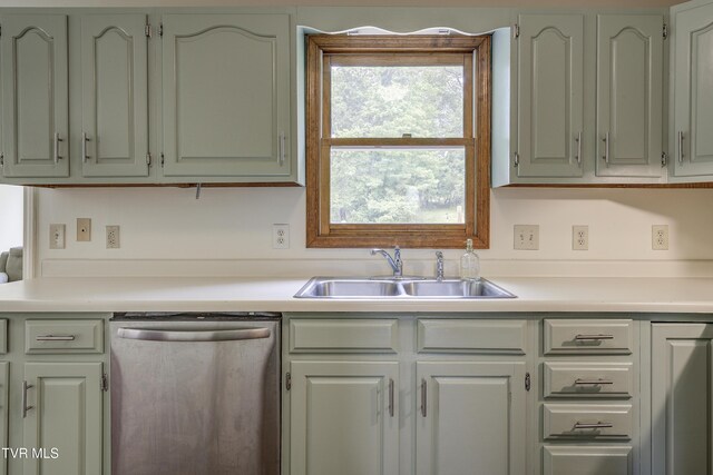 715 Powder Branch Rd, Elizabethton, TN 37643 - kitchen featuring stainless steel dishwasher, a sink, and light countertops