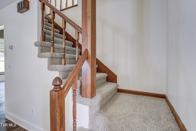 715 Powder Branch Rd, Elizabethton, TN 37643 - staircase with baseboards