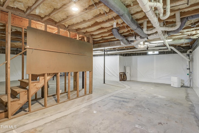 715 Powder Branch Rd, Elizabethton, TN 37643 - unfinished basement featuring stairway