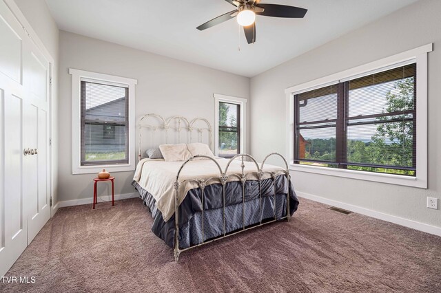 271 Laurel Way, Mountain City, TN 37683 - carpeted bedroom with baseboards and a ceiling fan