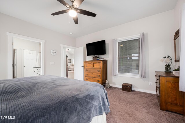 271 Laurel Way, Mountain City, TN 37683 - carpeted bedroom with baseboards and a ceiling fan