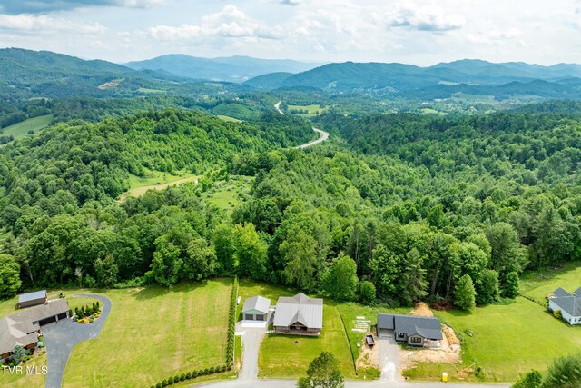 271 Laurel Way, Mountain City, TN 37683 - drone / aerial view of a heavily wooded area and mountains
