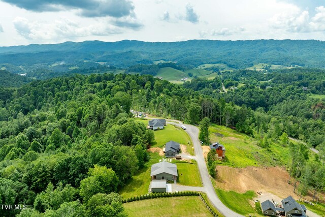 271 Laurel Way, Mountain City, TN 37683 - aerial view of a heavily wooded area and a mountainous background