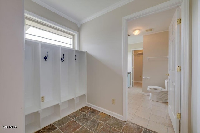 229 Ridgecrest Rd, Jonesborough, TN 37659 - mudroom featuring crown molding and baseboards