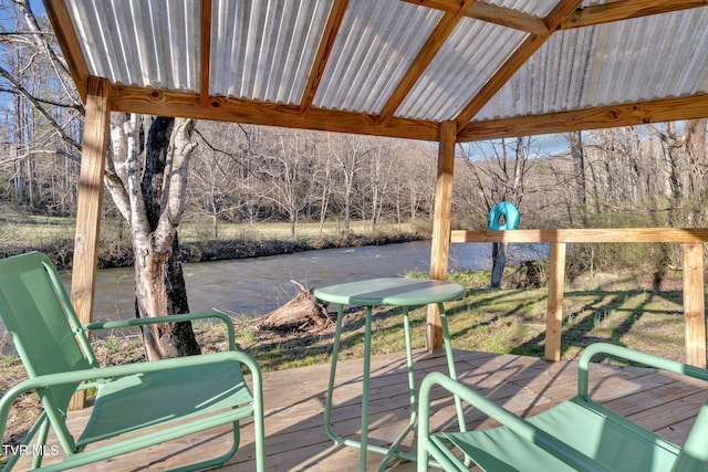 136 Beecher Holtsclaw Rd, Roan Mountain, TN 37687 - wooden deck with a water view