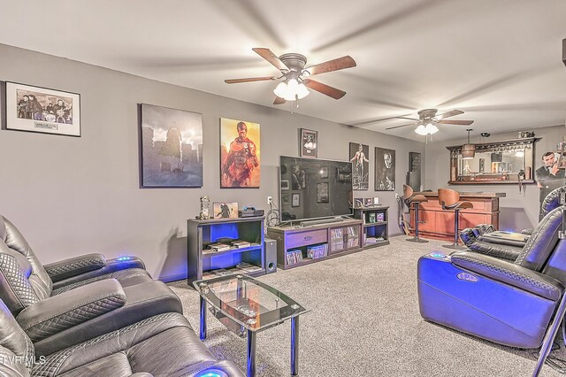 1495 Fishpond Rd, Chuckey, TN 37641 - carpeted living room with ceiling fan