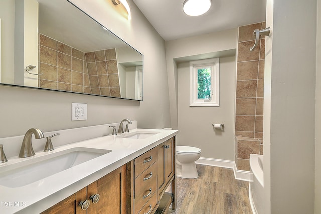 505 Red Oak Ln, Kingsport, TN 37663 - bathroom with wood finished floors and double vanity