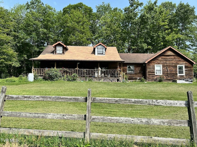 12615 Star Branch Rd, Coeburn, VA 24230 - log home featuring covered porch
