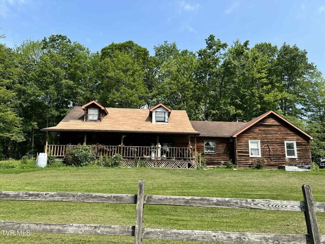 12615 Star Branch Rd, Coeburn, VA 24230 - view of front facade with a porch and a front lawn