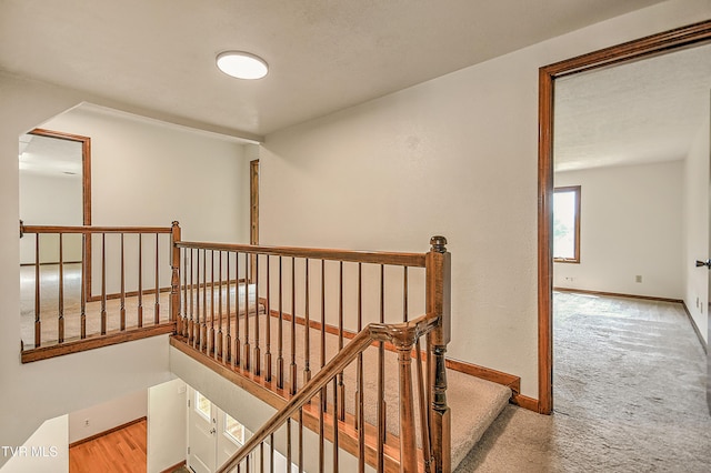 14191 King Mill Pike, Bristol, VA 24202 - stairway with baseboards and carpet flooring
