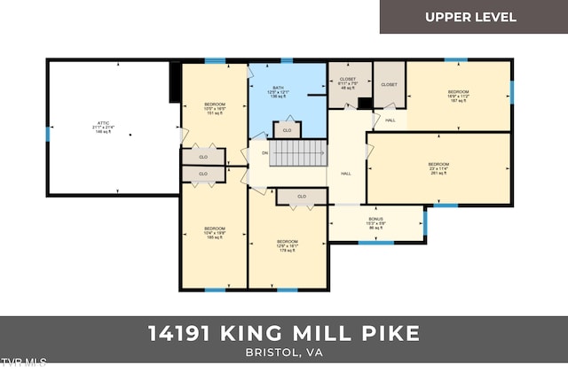 14191 King Mill Pike, Bristol, VA 24202 - floor plan / room layout