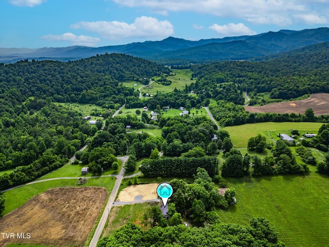 740 Fishpond Rd, Chuckey, TN 37641 - aerial view of a mountain backdrop and a heavily wooded area