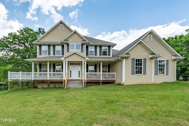 2898 Watauga Rd, Johnson City, TN 37601 - view of front of house with a front lawn and a porch