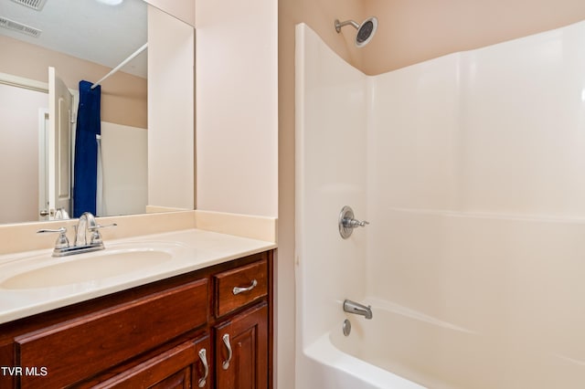 2898 Watauga Rd, Johnson City, TN 37601 - bathroom featuring vanity and shower / bath combo with shower curtain