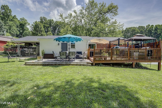 175 Shenandoah Dr, Johnson City, TN 37601 - back of property featuring a gazebo and a wooden deck