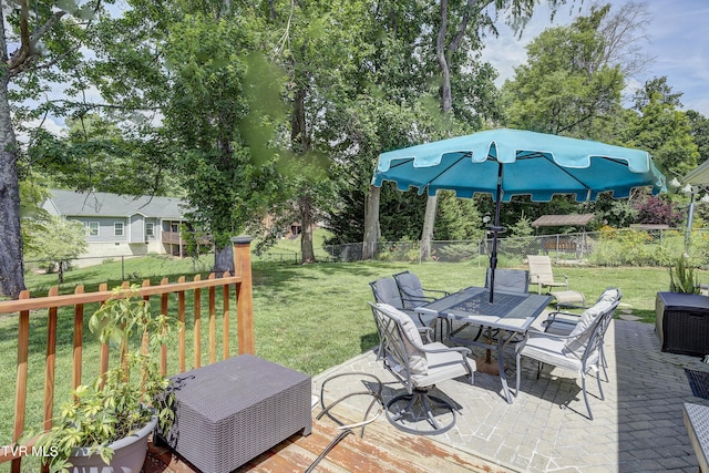 175 Shenandoah Dr, Johnson City, TN 37601 - fenced backyard featuring outdoor dining area and a patio area