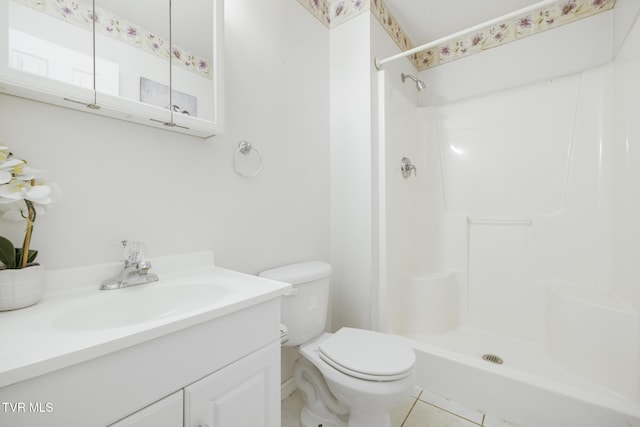 2012 Euclid Ave, Bristol, VA 24201 - full bath featuring toilet, tile patterned flooring, vanity, and a shower