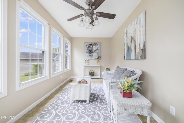2012 Euclid Ave, Bristol, VA 24201 - living area featuring healthy amount of natural light, baseboards, and a ceiling fan