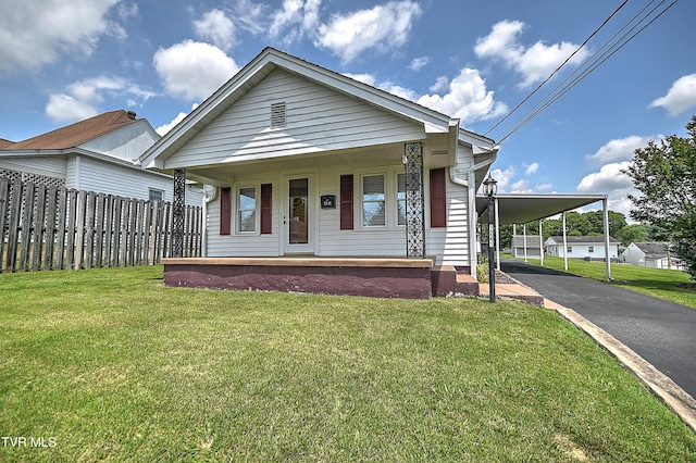1241 Carolina Ave, Bristol, TN 37620 - view of front of property with a porch, driveway, and an attached carport