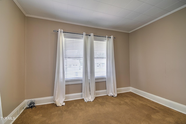 1241 Carolina Ave, Bristol, TN 37620 - carpeted empty room featuring crown molding and baseboards