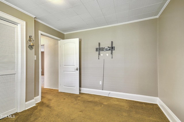 1241 Carolina Ave, Bristol, TN 37620 - unfurnished bedroom with carpet floors, crown molding, and baseboards