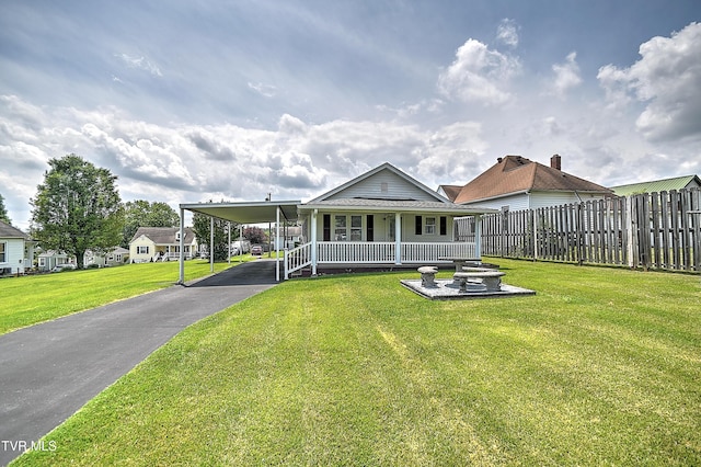 1241 Carolina Ave, Bristol, TN 37620 - back of house with a porch, a carport, and asphalt driveway