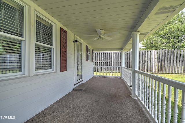 1241 Carolina Ave, Bristol, TN 37620 - view of patio / terrace with a ceiling fan
