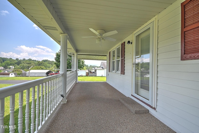 1241 Carolina Ave, Bristol, TN 37620 - porch with a ceiling fan and a carport