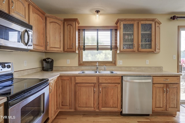 296 Redstone Dr, Bluff City, TN 37618 - kitchen with appliances with stainless steel finishes, a sink, plenty of natural light, and light countertops