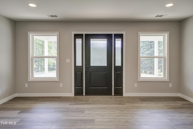 1105 Laurel Way, Mountain City, TN 37683 - foyer entrance with recessed lighting, healthy amount of natural light, baseboards, and light wood-style floors