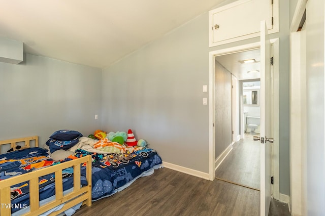 172 Dakota Rd, Bristol, VA 24201 - bedroom with dark wood-style floors and lofted ceiling