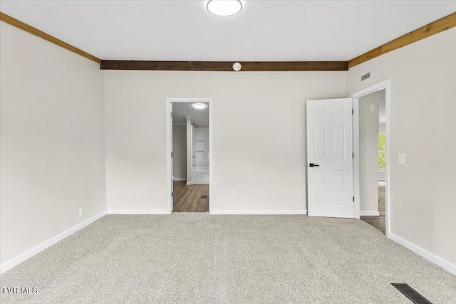 14450 Rattle Creek Rd, Abingdon, VA 24210 - carpeted empty room with beam ceiling and baseboards