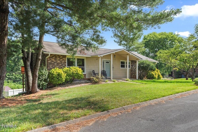 152 Ezee St, Elizabethton, TN 37643 - ranch-style house featuring a front yard and a shingled roof