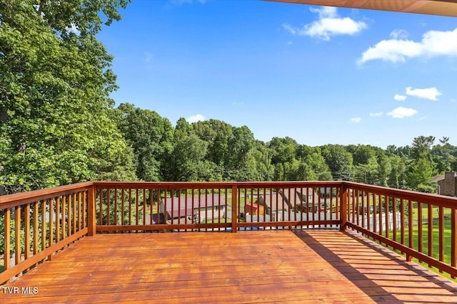 152 Ezee St, Elizabethton, TN 37643 - deck with a view of trees