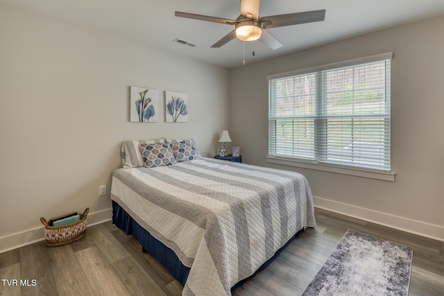 85 Slonaker Cir, Jonesborough, TN 37659 - bedroom with baseboards, wood finished floors, and ceiling fan
