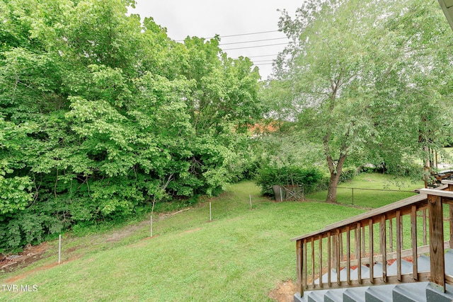 2009 Tenneva St, Kingsport, TN 37665 - view of yard with a wooden deck