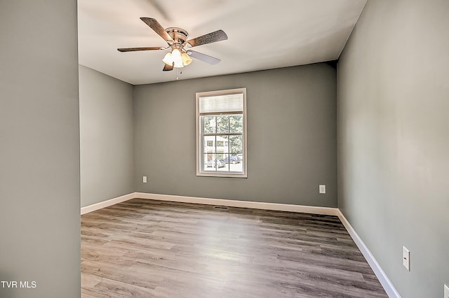 660 S Jena Beth Dr Unit 1, Elizabethton, TN 37643 - spare room featuring ceiling fan and wood finished floors