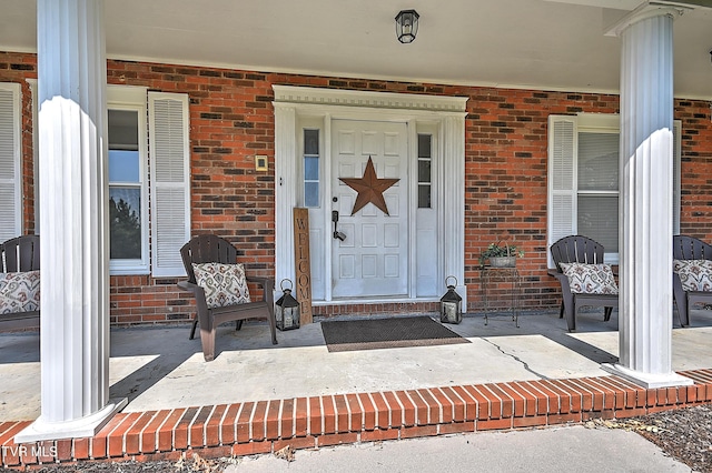 646 Meadow View Rd, Bristol, TN 37620 - entrance to property featuring covered porch and brick siding