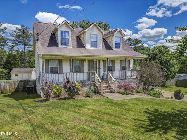 1032 Austin Ridge Ct, Piney Flats, TN 37686 - new england style home with a porch and roof with shingles