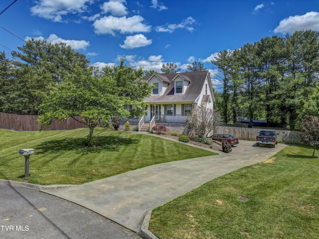 1032 Austin Ridge Ct, Piney Flats, TN 37686 - cape cod house featuring covered porch