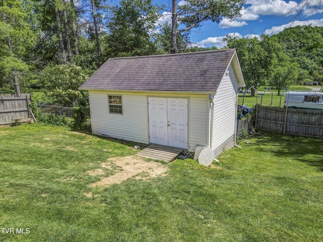 1032 Austin Ridge Ct, Piney Flats, TN 37686 - view of outbuilding with a fenced backyard