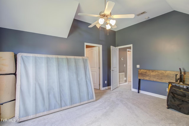 1032 Austin Ridge Ct, Piney Flats, TN 37686 - carpeted bedroom featuring high vaulted ceiling and ceiling fan