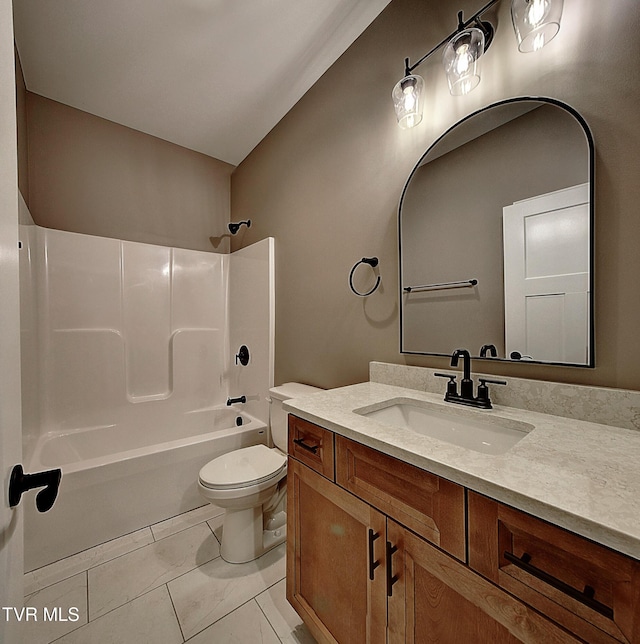 2406 Haystack Cir, Piney Flats, TN 37686 - full bathroom with vanity, shower / washtub combination, and marble finish flooring