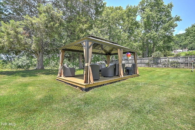 404 Stuffle St, Kingsport, TN 37660 - view of yard featuring a gazebo and a wooden deck