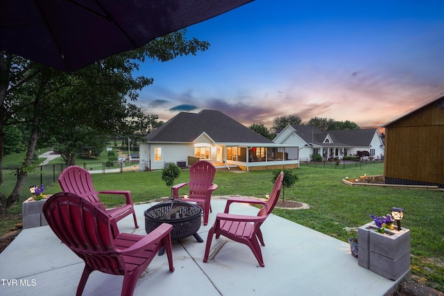 1844 Weaver Branch Rd, Piney Flats, TN 37686 - view of patio / terrace featuring an outdoor fire pit